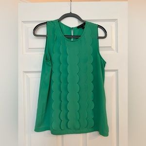 Banana Republic green ruffle tank